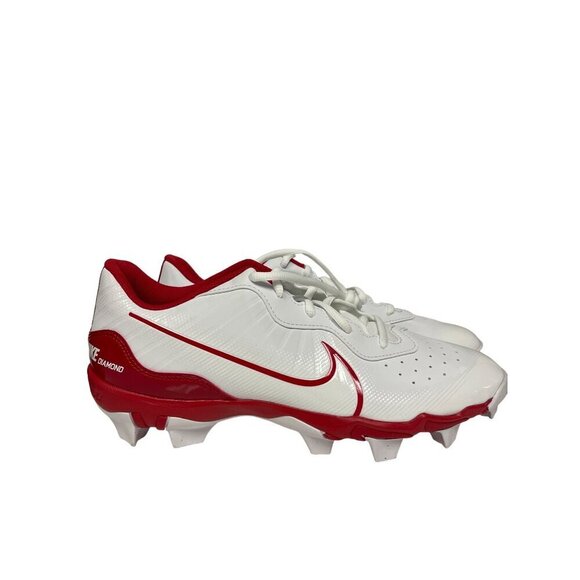 NEW! Nike Alpha Huarache 4 Keystone White Red Baseball Cleat Men's Size 10.5 - Picture 1 of 10